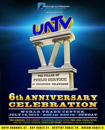 UNTV 6th Year Anniversary poster